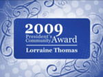 NSU 11th Annual Celebration of Excellence 2009 President's Community Award: Lorraine Thomas