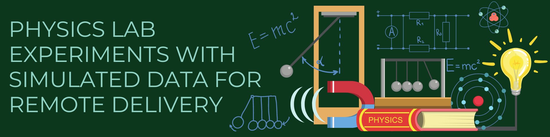 Physics Lab Experiments with Simulated Data for Remote Delivery