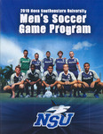 2010 NSU Sharks Men's Soccer Game Program by Nova Southeastern University