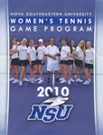 2010 NSU Sharks Women's Tennis Game Program by Nova Southeastern University
