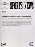 NSU Sports News - 1997-10-07 - Men's Golf - "Aldridge 19th, Knights 15th at Lynn Invitational" by Nova Southeastern University