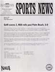 NSU Sports News - 1997-10-08 - Men's Soccer - "Goffi scores 2, NSU rolls past Palm Beach, 5-0" by Nova Southeastern University