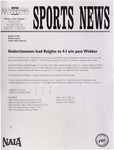 NSU Sports News - 1997-10-08 - Women's Soccer - "Underclassmen lead Knights to 4-1 win past Webber" by Nova Southeastern University