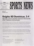 NSU Sports News - 1997-10-17 - Men's Soccer - "Knights KO Dominican, 5-4" by Nova Southeastern University