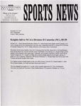 NSU Sports News - 1997-12-28 - Men's Basketball - "Knights fall to NCAA Division II Catawba (NC), 85-59" by Nova Southeastern University
