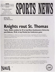 NSU Sports News - 1998-01-17 - Men's Basketball - "Knights rout St. Thomas" by Nova Southeastern University