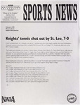 NSU Sports News - 1998-02-05 - Women's Tennis - "Knights' tennis shut out by St. Leo, 7-0" by Nova Southeastern University