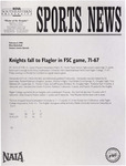 NSU Sports News - 1998-02-06 - Men's Basketball - "Knights fall to Flagler in FSC game, 71-67" by Nova Southeastern University