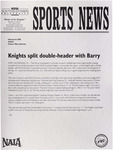 NSU Sports News - 1998-02-14 - Softball - "Knights split double-header with Barry" by Nova Southeastern University