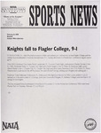 NSU Sports News - 1998-02-15 - Baseball - "Knights fall to Flagler College, 9-1" by Nova Southeastern University