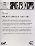 NSU Sports News - 1998-02-21 - Softball - "NSU, Tampa split softball double-header" by Nova Southeastern University
