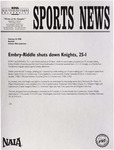 NSU Sports News - 1998-02-22 - Baseball - "Embry-Riddle shuts down Knights, 25-1" by Nova Southeastern University