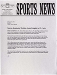NSU Sports News - 1998-02-27 - Baseball - "Suarez dominates Webber, leads Knights to 12-1 win" by Nova Southeastern University