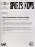 NSU Sports News - 1998-03-08 - Softball - "King, Morgan throw 1-2 punch in wins" by Nova Southeastern University