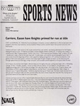 NSU Sports News - 1998-03-16 - Softball - "Carriere, Eason have Knights primed for run at title" by Nova Southeastern University