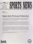 NSU Sports News - 1998-03-17 - Baseball - "Knights rally for 9-8 win past N. Dakota State" by Nova Southeastern University