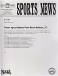 NSU Sports News - 1998-03-19 - Women's Tennis - "Tennis squad defeats Palm Beach Atlantic, 5-2" by Nova Southeastern University