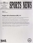 NSU Sports News - 1998-03-20 - Baseball - "Knights fall to Dominican (NY), 5-4" by Nova Southeastern University
