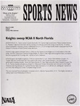 NSU Sports News - 1998-03-22 - Softball - "Knights sweep NCAA II North Florida" by Nova Southeastern University