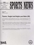 NSU Sports News - 1998-03-24 - Baseball - "Paynter, Vaughn lead Knights past Baker (KS)" by Nova Southeastern University