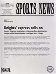 NSU Sports News - 1998-03-25 - Softball - "Knights' express rolls on" by Nova Southeastern University