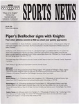 NSU Sports News - 1998-07-30 - "Piper's DesRocher signs with Knights" by Nova Southeastern University