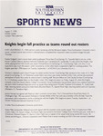 NSU Sports News - 1998-08-17 - Weekly Update - "Knights begin fall practice as teams round out rosters" by Nova Southeastern University