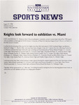 NSU Sports News - 1998-08-19 - Women's Soccer - "Knights look forward to exhibition vs. Miami" by Nova Southeastern University