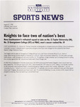 NSU Sports News - 1998-08-27 - Volleyball; Men's Soccer - "Knights to face two of nation's best" by Nova Southeastern University