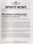 NSU Sports News - 1998-09-08 - "NSU announces coaching changes" by Nova Southeastern University