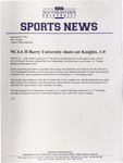 NSU Sports News - 1998-09-08 - Men's Soccer - "NCAA II Barry University shuts out Knights, 1-0" by Nova Southeastern University