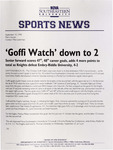 NSU Sports News - 1998-09-19 - Men's Soccer - "'Goffi Watch' down to 2" by Nova Southeastern University