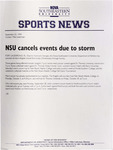NSU Sports News - 1998-09-23 - "NSU cancels events due to storm" by Nova Southeastern University