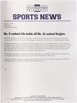 NSU Sports News - 1998-10-02 - Men's Soccer - "No. 4 ranked Life holds off No. 16 ranked Knights" by Nova Southeastern University