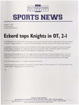 NSU Sports News - 1998-10-04 - Women's Soccer - "Eckerd tops Knights in OT, 2-1" by Nova Southeastern University