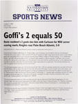 NSU Sports News - 1998-10-05 - Men's Soccer - "Goffi's 2 equals 50" by Nova Southeastern University