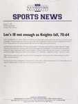 NSU Sports News - 1999-01-02 - Women's Basketball - "Lee's 18 not enough as Knights fall, 70-64" by Nova Southeastern University