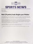 NSU Sports News - 1999-01-16 - Women's Basketball - "Nash (24 points) leads Knights past Webber" by Nova Southeastern University