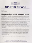 NSU Sports News - 1999-01-19 - Volleyball - "Morgan resigns as NSU volleyball coach" by Nova Southeastern University