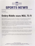 NSU Sports News - 1999-01-23 - Men's Basketball - "Embry-Riddle stuns NSU, 73-71" by Nova Southeastern University