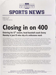 NSU Sports News - 1999-01-25 - Weekly Update - Softball; Volleyball; Basketball - "Closing in on 400" by Nova Southeastern University