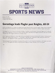NSU Sports News - 1999-01-30 - Women's Basketball - "Gorostiaga leads Flagler past Knights, 60-54" by Nova Southeastern University
