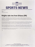 NSU Sports News - 1999-03-03 - Softball - "Knights take two from Urbana (OH)" by Nova Southeastern University
