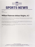 NSU Sports News - 1999-03-05 - Baseball - "William Patterson defeats Knights, 6-2" by Nova Southeastern University
