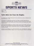 NSU Sports News - 2000-03-15 - Softball - "Lynn takes two from the Knights" by Nova Southeastern University