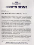 NSU Sports News - 2000-03-20 - Weekly Update - Baseball; Softball - 