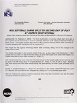 NSU News Release - 2003-02-07 - NSU Softball Earns Split in Second Day of Play at Osprey Invitational by Nova Southeastern University