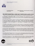 NSU News Release - 2003-11-26 - NSU Men's Basketball Runs Past Puerto Rico-Cayey 87-56 by Nova Southeastern University