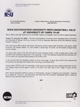 NSU News Release - 2004-01-10 - Nova Southeastern University Men's Basketball Falls at University of Tampa 74-60
