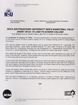 NSU News Release - 2004-01-27 - Nova Southeastern University Men's Basketball Falls Short in 81-75 Loss to Eckerd College